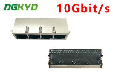 os conectores múltiplos do porto de 10G RJ45, ethernet protegeram Rj45 o conector Jack modular