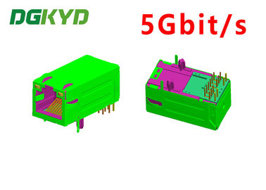 5Gbit/conector industrial 33MM GY/GY dos ethernet do jaque magnetics de s RJ45