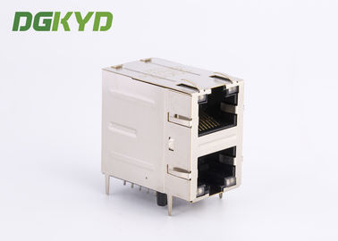 St deslocado 2x1 modular do conector do porto RJ45 do jaque 2 dos ethernet do gigabit/Jk com diodo emissor de luz