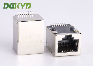 Jaque protegido da rede cat5, conector de SMT rj45 do perfil baixo com transformador interno