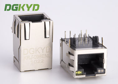 O conector da rede do pino do jaque 8 de Shieded Cat6 RJ45 integrou o magnetics para o router