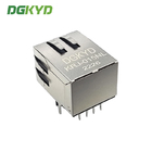 DSL / ADSL Right Angle 10 / 100 base RJ45 female jack with transformer,Rohs Compliant