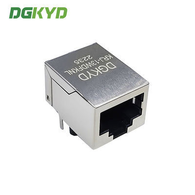 Metal Shielded Single Port 8P8C RJ45 Modular Jack With Led And EMI Fingers J0011D21BNL Used