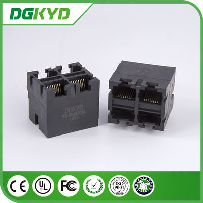 2 X 2 Multi Port Ethernet Stacked RJ45 Modular Jack for Transceiver Application