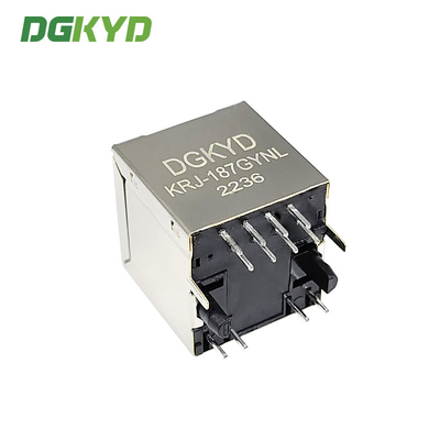 High Performance 180 Degree Top Entry RJ45 Jack With Transformer Cat 5