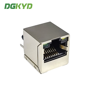 High Performance 180 Degree Top Entry RJ45 Jack With Transformer Cat 5