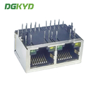 DGKYD112B002AA1A1D Rj45 1X2 8P8C 100M Integrated Filter Connector Yellow Green LED