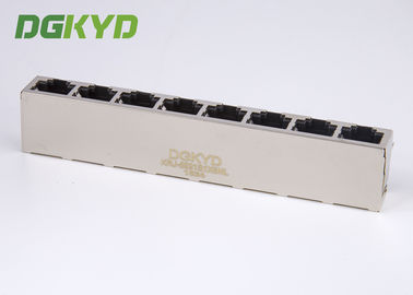 Shielded 8 position abreast rj45 ethernet jack without LED