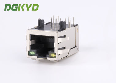 Single Port Tab Up 100 BASE Magnetic RJ45 Jack Module With LEDS