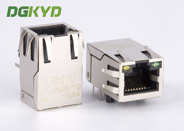Single Port Tab Up 100 BASE Magnetic RJ45 Jack Module With LEDS