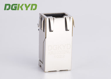 Customized 1000M 33.0mm Single Port 10 Pin Rj45 Connector with Transformer / Leds