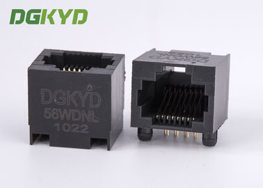 DGKYD-56WDNL 100 Base T Right Angle Rj45 Single Port jack black plastic housing RJ45 Without Transformer