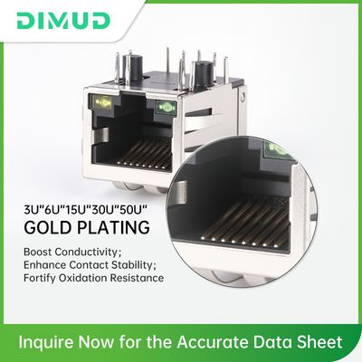 DGKYD RJ45 Single Port Connector 100Mbps with Dual-Color LED