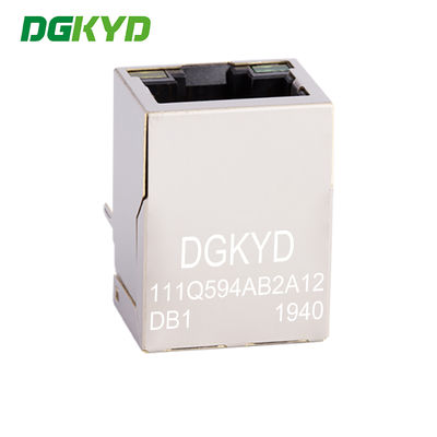 RJ45 connector with built-in 10G integrated transformer with light and shielding DGKYD111Q594AB2A12DB1