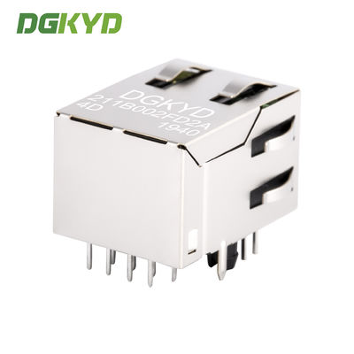 RJ45 network port socket with built-in 100Mbps integrated transformer and light DGKYD211B002FD2A4D