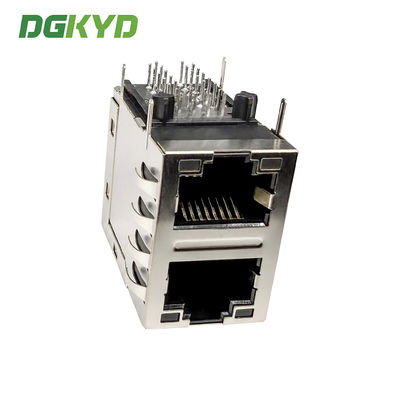RJ45 stacked Ethernet socket with built-in gigabit integrated transformer DGKYD21Q085DA1A2D057