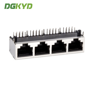 1X4 Ethernet shielded connector RJ45 female socket horizontal interface DGKYD56211418GWA1D2Y1006