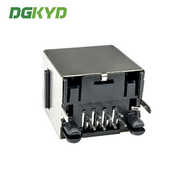 RJ45 vertical with ear mesh port, no light, shielded feet, 4.24mm DGKYD52TE1188GWA1D20B4