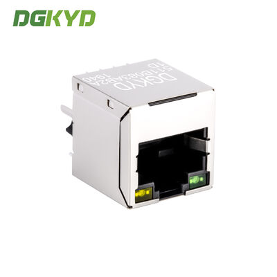 10/100 BASE 180 degree Rj45 Lan Jack vetical insertion ethernet connector factory DGKYD511B083AB2A1D
