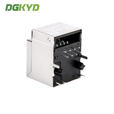 Metal Shielded 180 Degree Top Entry RJ45 Magnetics Ethernet Connector RJ45 network connector with notch, 100Mbps filter DGKYD511B002AC2A1D068