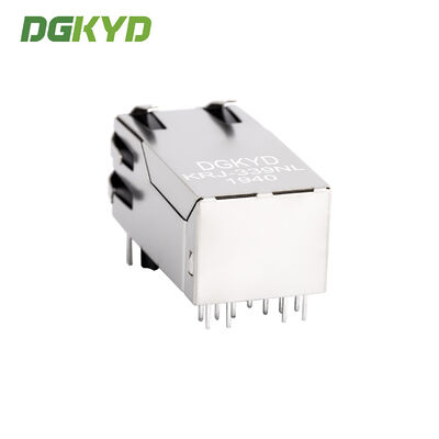 KRJ-339NL 33mm length cat6 gigabit rj45 shielded connector / plug Integrated magnetics