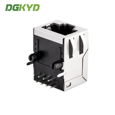 100Mbps Shielded RJ45 Connector with Integrated Network Transformer and No Light Strip