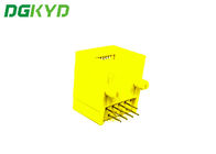 DGKYD56211118IWB1DY1022 Full Plastic PBT Yellow RJ45 Connector DIP PCB Mount Without Lamp RJ45 Without Transformer