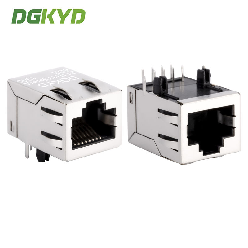 RJ45 interface 10/100 Base-T integrated magnetic lightless strip shielding DGKYD211B175HWA4DZ