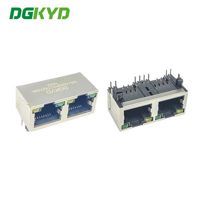 Ethernet RJ45 Jack Combo 100base Tx Rj 45 1 x 2 portuários Ganged de KRJ-56S8P8C1X2YGNL 2