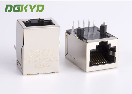 Um Magnetics Jack modular de 100 megabits RJ45, único conector de cabo portuário Rj45 da rede