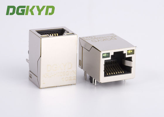 Porto do módulo trapezoide de Jack Rj 45 da rede do gigabit de KRJ-H009GYNL único com diodo emissor de luz