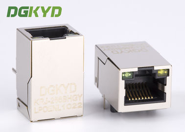 Único poder portuário de Tab Up Cat 5 do protetor sobre o diodo emissor de luz modular dos ethernet RJ45 Jack With G/Y
