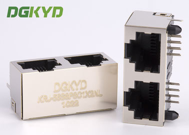 Soquete custado econômico Rj45 do protetor 1x2 Tab Up Double Port Ethernet Jack modular