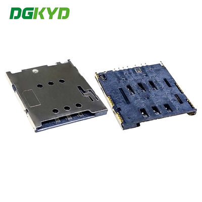 Detentor de cartão MICRO-SIM 1.42H à prova de erros tipo 6+2PUSH adequado para produtos electrónicos DGKYDSIM142H62A6A2Y3WS286