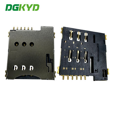 Detentor de cartão MICRO-SIM PUSH 1.35H 6PIN Detentor de cartão de telefone DGKYDSIM135H6A6A2Y3WS286