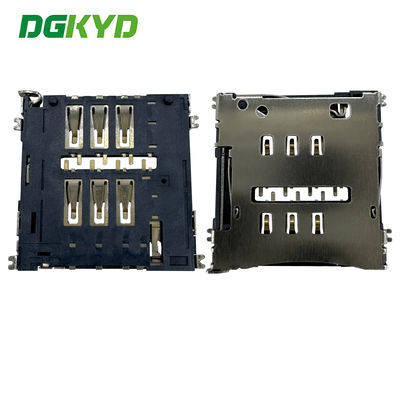 Detentor de cartão MICRO-SIM NO-PUSH 1.50H Detentor de cartão 6PIN Detentor de cartão de telefone DGKYDSIM15H6A6A2Y3WS286