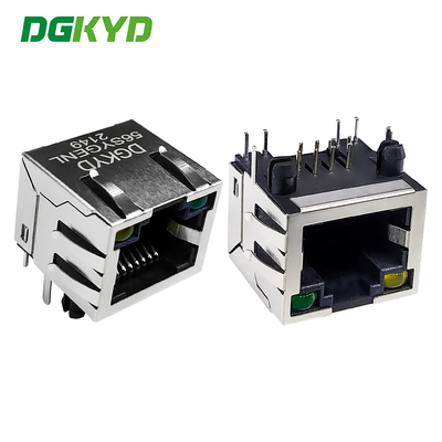 Conector RJ45 8P8C 56 porta única com interface de rede de luz e blindagem DGKYD-56SYGENL