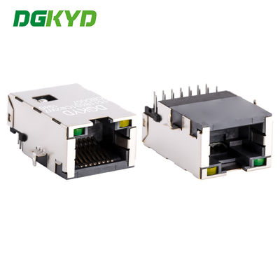 Porta de rede de inserção direta RJ45 com transformador, placa de afundamento fina DGKYD1511B031CB2W7CBD057