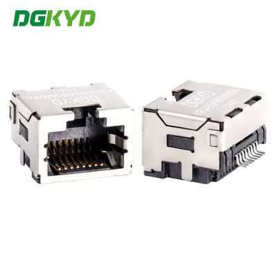 Escudo personalizado 8p8c SMD Rj45 Keystone Jack, Conector Ethernet de perfil extra baixo KRJ-85A85MMNL