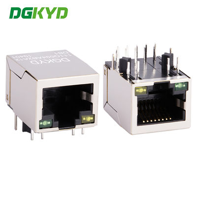 Conector RJ45 com transformador 10G integrado com luz e blindagem DGKYD111Q594AB2A12DB1