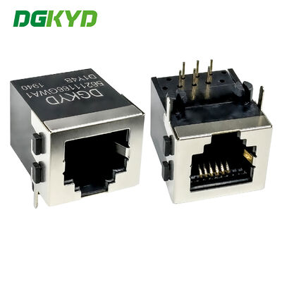 5621 Conector blindado de meio pacote RJ11 Interface de rede Pin redondo DGKYD56211166GWA1D1Y4B