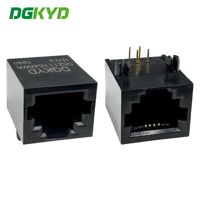 Conector de interface RJ11 6P4C de todo o plástico, porta de rede industrial sem luz DGKYD56211164IWA1DY4