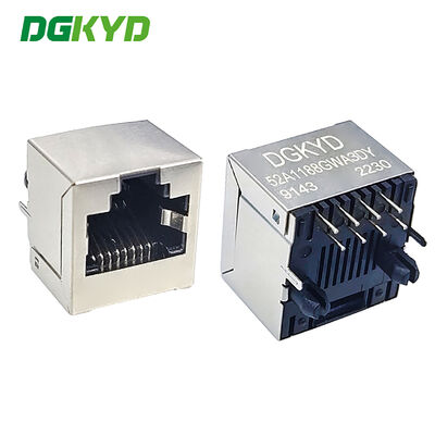 DGKYD52A1188GWA3DY9143 52A RJ45 8P8C Conector em linha Socket de 180 graus