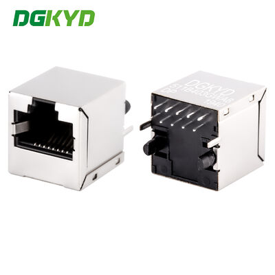 Conector RJ45 vertical 100Mbps com soquete de cristal de fonte de alimentação POE DGKYD511B403GWA8DP