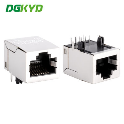 Conector de porta Ethernet RJ45 sem transformador, sem luz, blindado, sem estilhaços, porta Ethernet industrial DGKYD211B035GWA4D