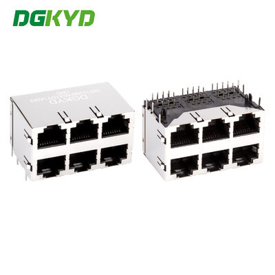 DGKYD59212388HWA1DY1A062 RJ45 conector blindado com várias portas sem luz