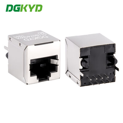 Conector de porta de rede vertical industrial RJ45, interface blindada não iluminada, DGKYD511B074GWA8D