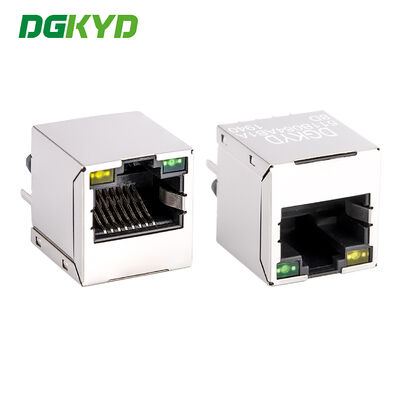 DGKYD511B084AB1A8D Transformador RJ45 Vertical 100Mbps Filtro Integrado Interface de Rede Head Up de Cristal