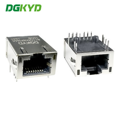 RJ45 SIngle port connector with top elastic CAT5 Gigabit integrated filter with LED light DGKYD811Q008FN4A10DB