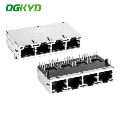 4 portas Giga Ethernet Connector Rj45 Jack modular,porta de rede industrial 1000 BASE-TX KRJ-4339PGYENL